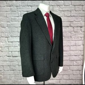 Macy's 100% Camel Hair Gray Blazer Men's  44 Long